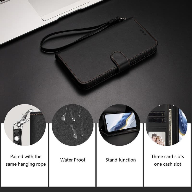 หรูหราหนังสําหรับ OPPO Reno8 T Reno 8T 5G กรณี CPH2505 สําหรับ OPPO Reno8 T 4G กรณี CPH2481 OPPO Reno8 Pro Z Lite 5G 4G กรณีแม่เหล็กกระเป๋าสตางค์ข้อมือเชือกเส้นเล็กเคสโทรศัพท์ รูปที่ 7