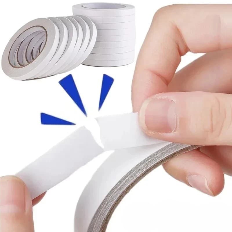 เทปกาว 2 หน้าแบบบาง กระดาษกาวสองหน้า บางพิเศษ เหนียว สำหรับงาน DIY กว้าง 12mm ยาว 20m รูปที่ 4
