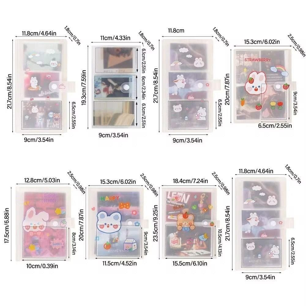 CAJA1 อัลบั้มรูป 1 ชิ้น, ที่ใส่การ์ดรูปภาพหนังสือ PVC, 3/4/5/6/7 นิ้วโปร่งใส 80/160 สล็อต Photocard Holder Idol Star รูปที่ 4