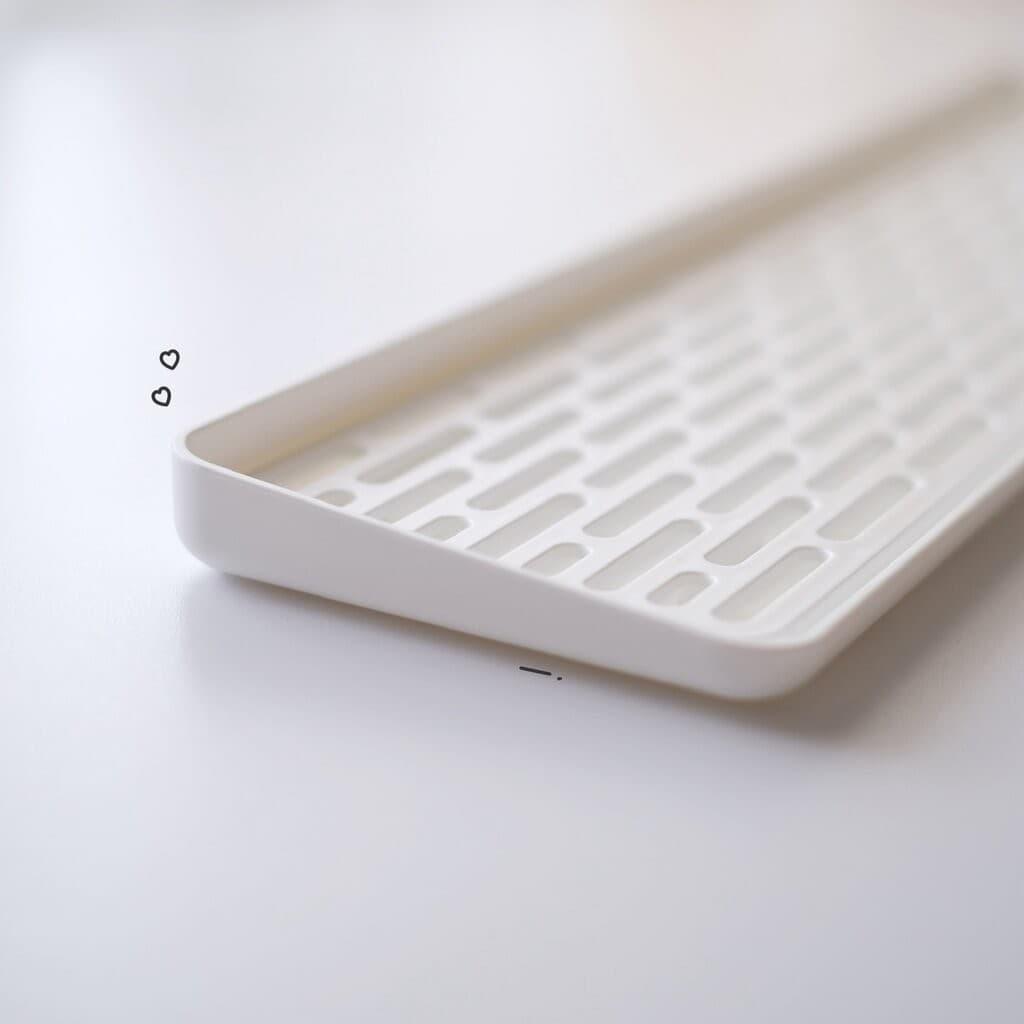 Omocha | White Drain Tray ถาดสะเด็ดน้ำ ถาดคว่ำจาน ถาดรองจาน รองแก้ว รองขวดนม สีขาวมินิมอล รูปที่ 7