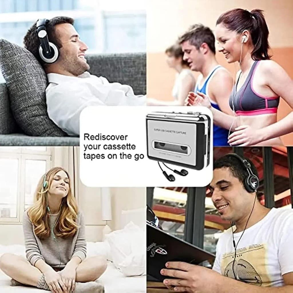 เครื่องเล่นเทปคาสเซ็ต Walkman เป็นตัวแปลง MP3 CD เครื่องเล่นเพลงเสียงเข้ากันได้กับคอมพิวเตอร์แล็ปท็อปพีซีแปลง CASSETTE เป็นดิจิตอล รูปที่ 7