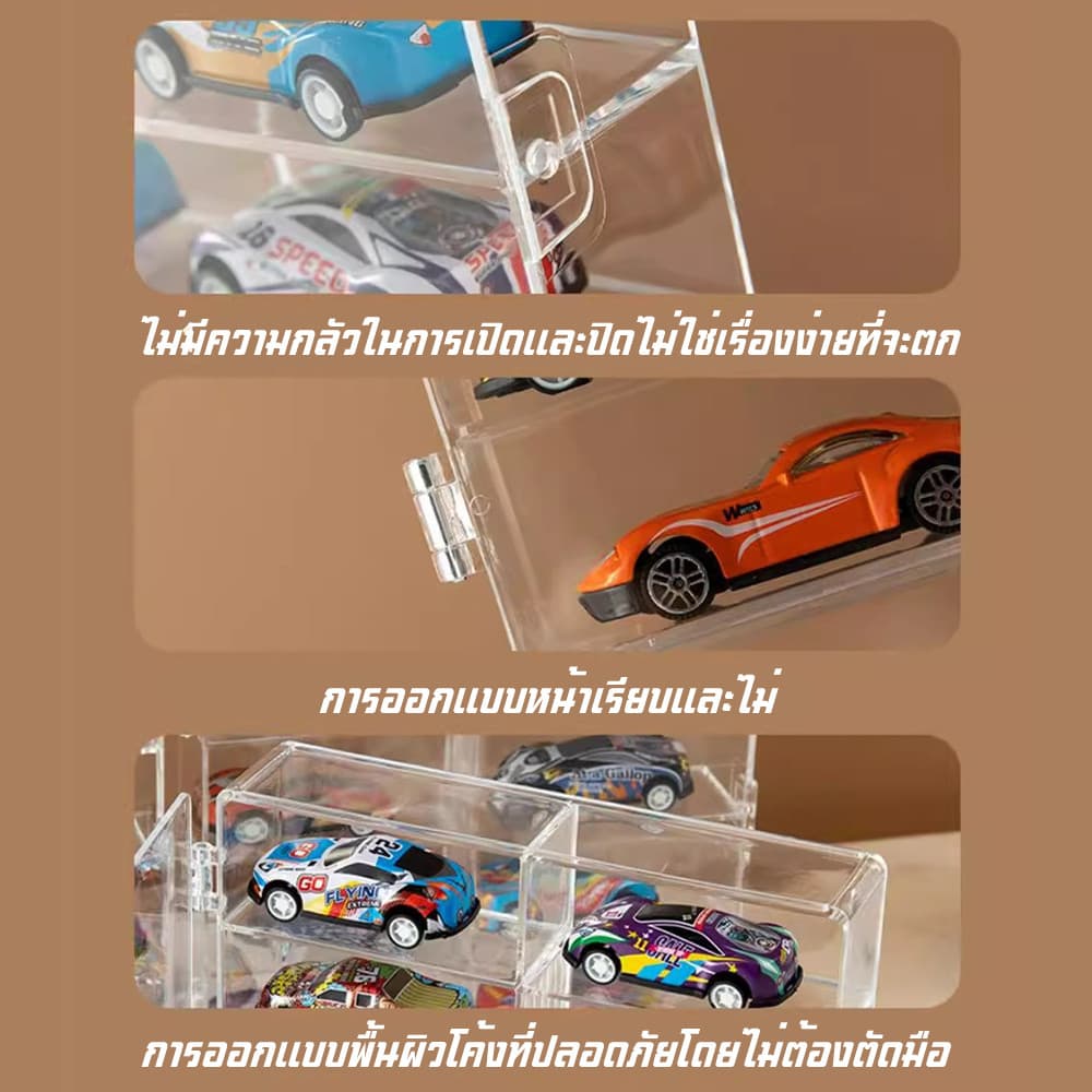 กล่องเก็บโมเดลรถยนต์ สเกล 8 ช่อง กันฝุ่น สีใส คุณภาพเยี่ยม สะดวกสบาย พื้นที่จัดเก็บครบครัน สําหรับเก็บของเล่นและของสะสม รูปที่ 7