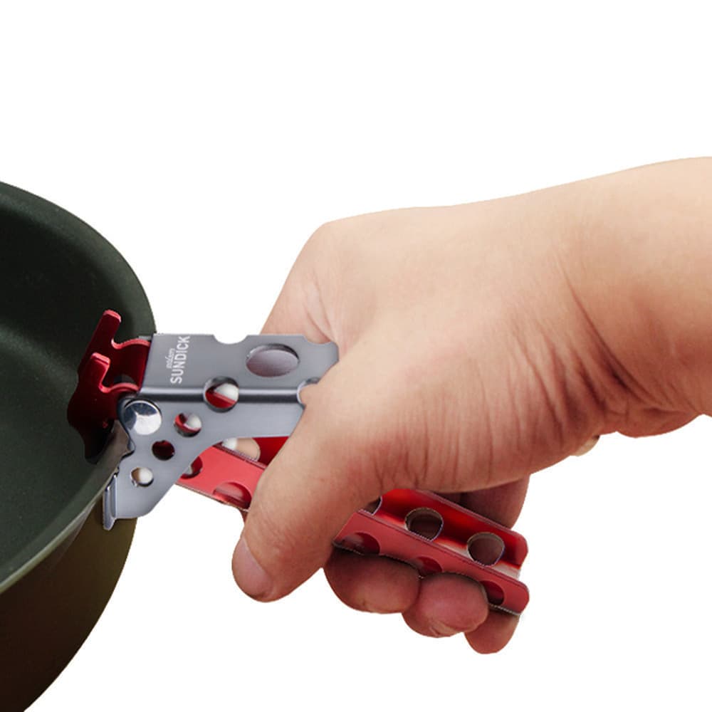 อลูมิเนียมหม้อ Clamp Pan Handler หม้อ Lifter ทําอาหาร Gripper Camping เครื่องครัวที่ใส่จาน รูปที่ 6