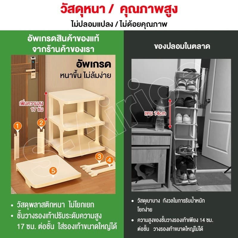 Me ชั้นวางรองเท้า ที่เก็บรองเท้า จัดระเบียบห้องใหม่ มีให้เลือกหลากหลายชั้น ซ้อนได้หลายชั้น ประหยัดพื้นที่ รูปที่ 2