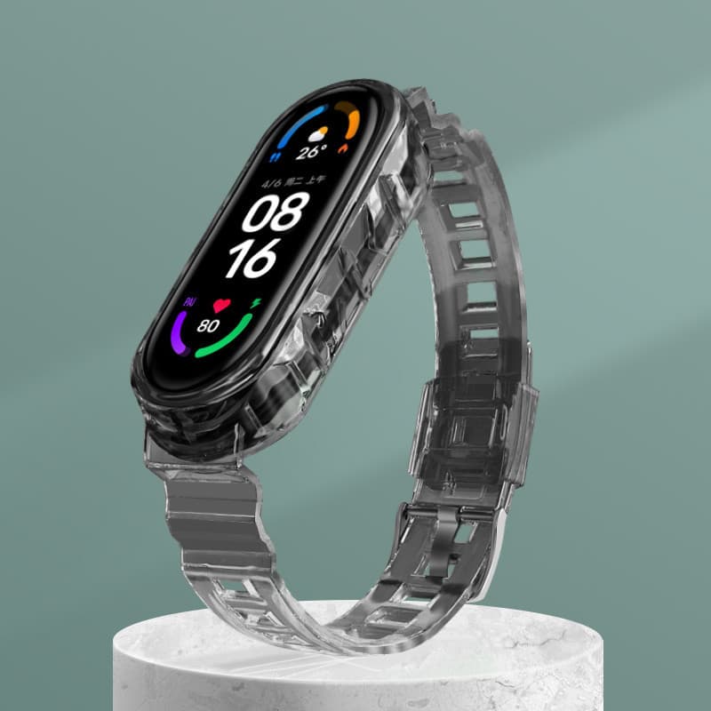 สายรัดกรณีโปร่งใส for Smartwatch Xiaomi Mi Band 10 9 8 NFC เข็มขัดป้องกันหน้าจอ อุปกรณ์เสริม สร้อยข้อมือ for MiBand 10 รูปที่ 6