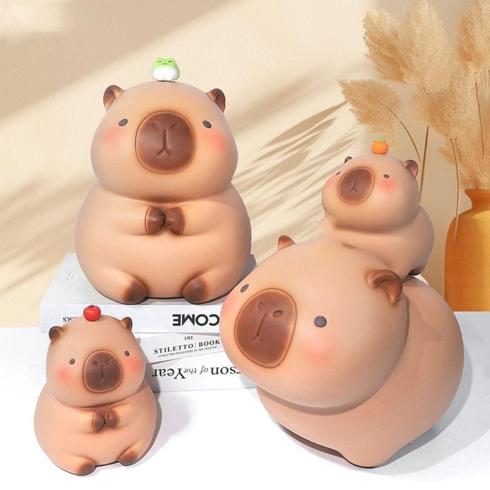Breeze กระปุกออมสิน Capybara กระปุกออมสินหมูกินนีน่ารักการ์ตูนความจุขนาดใหญ่ตกแต่งบ้านของขวัญเด็กประหยัดเงิน รูปที่ 6