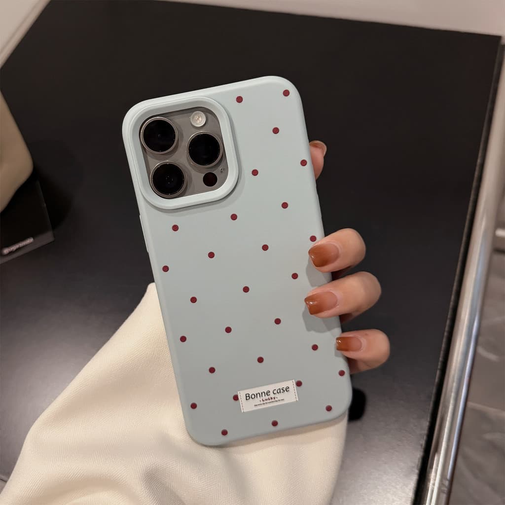 เคสโทรศัพท์ป้องกันฉลากจุดเรียบง่ายสีบริสุทธิ์ tpu สําหรับ apple iphone12 13 14 15 16pro max plus รูปที่ 5