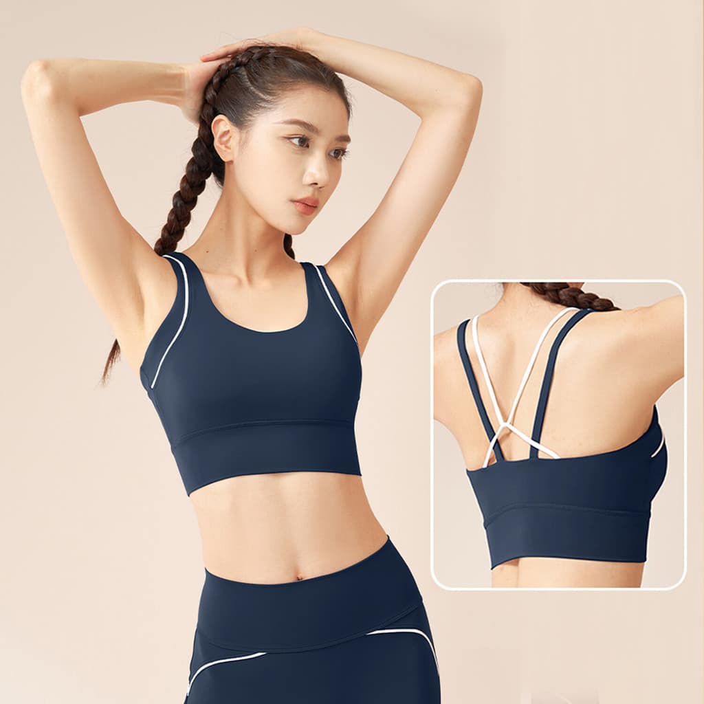 MP SPORTS สปอร์ตบราผู้หญิง ชุดชั้นในโยคะ sprot bras แผ่นซับน้ำนมโฟมในตัวแบบคงที่ รูปที่ 2
