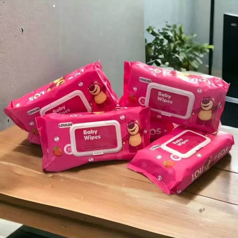 18 แพ็คต่อกล่องทิชชู่เปียก แผ่นใหญ่ พิเศษใหญ่ ทิชชู่เปียกเด็ก อ่อนโยน ไม่มีแอลกอฮอล์ 550 กรัม ขนาด 150 x 180 มม. 80 แผ่น รูปที่ 2