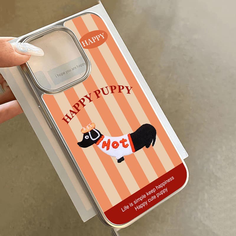 ความรู้สึกขั้นสูง จัดส่งจากประเทศไทย สุนัขตัวเล็กน่ารักสีขนมกวาดfor iPhone เคสไอโฟน 13 12 11 PRO MAX 16 15 14 X XS MAX X รูปที่ 6