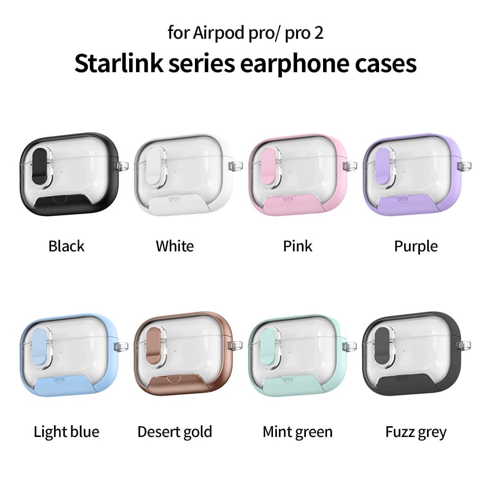 ส่งจากไทย เคสหูฟัง For Airpods 4 Pro 2 Pro2 เคสป้องกัน พร้อมตะขอ รองรับการชาร์จแบบไร้สาย กรณี การออกแบบที่โปร่งใส รูปที่ 3
