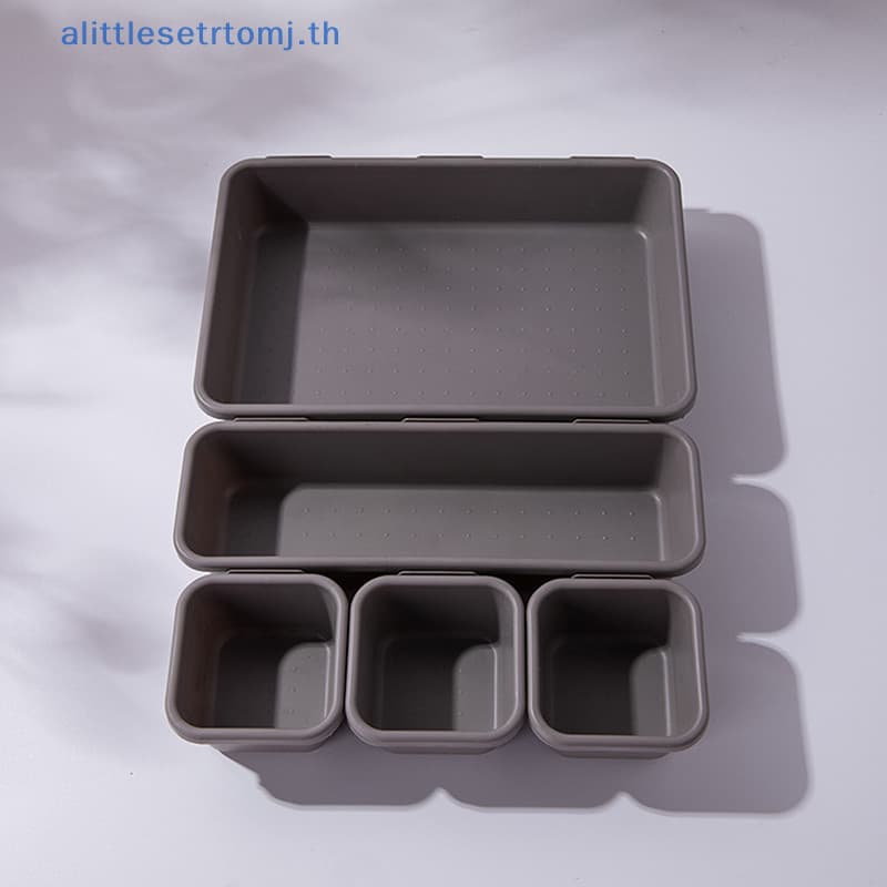 Alittlese 8 ชิ้นลิ้นชัก Organizers ครัวเรือนกันฝุ่นโต๊ะเครื่องเขียนกล่องเก็บผู้หญิงแต่งหน้า Organizer ห้องครัวอุปกรณ์ห้องน้ํา TH รูปที่ 9