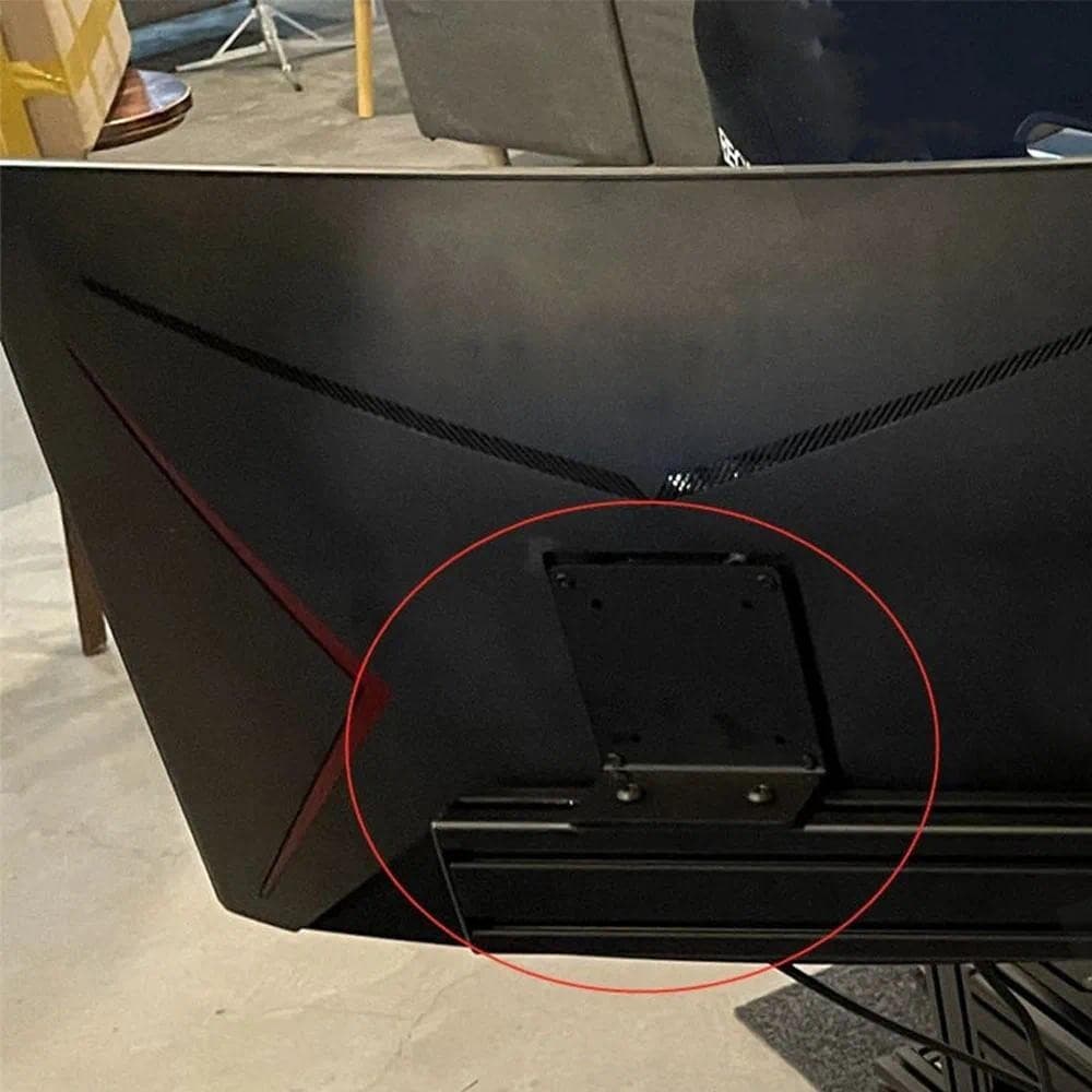 1pc เหล็กคาร์บอน L-Type Bracket Fix Racing Simulator Display Fixture Triple Screen Bracket มุมแผ่นเชื่อมต่อสามเหลี่ยม รูปที่ 4