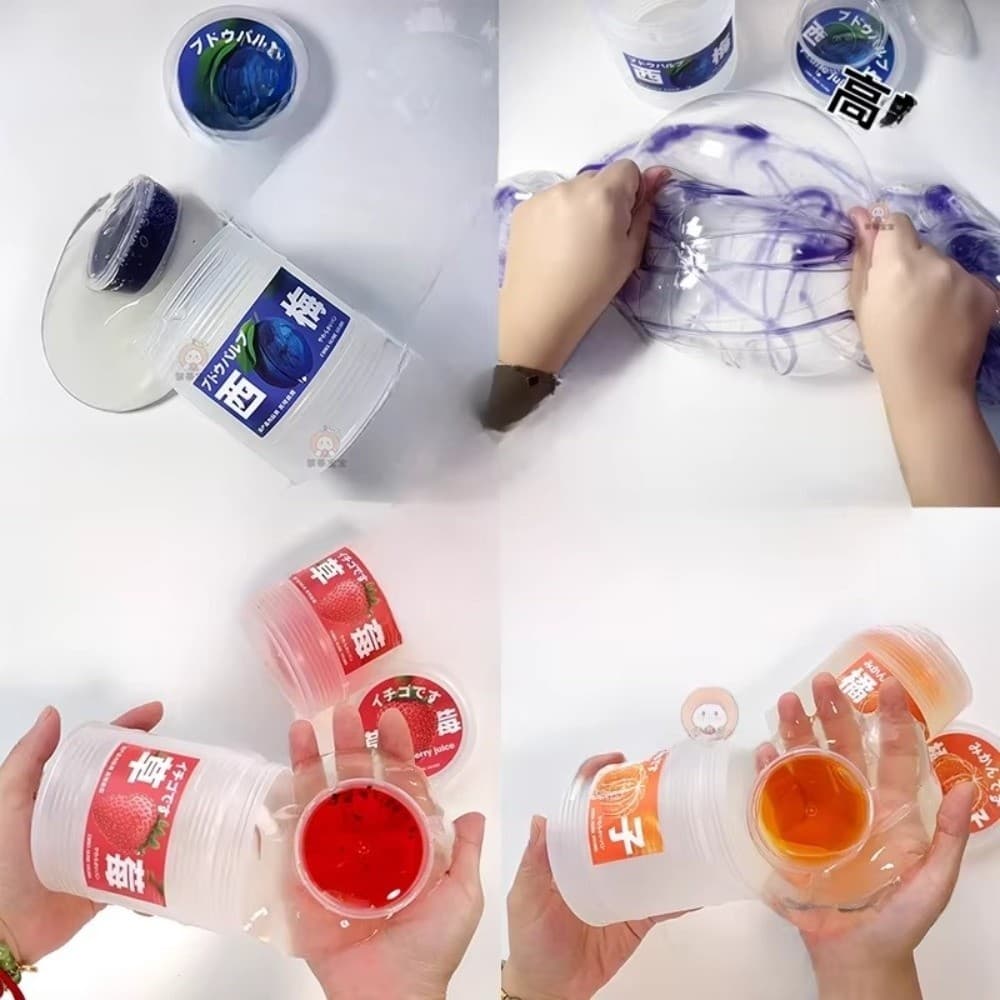 ARCOIRIS 300ML ของเล่นคลายเครียดมูลค่าสูงความงามน้ําปลอมโปร่งใสจําลองเจลฟองบีบน้ําผลไม้ความทนทาน Non-Stick Non Toxic Slime ของเล่น Universal Age รูปที่ 9