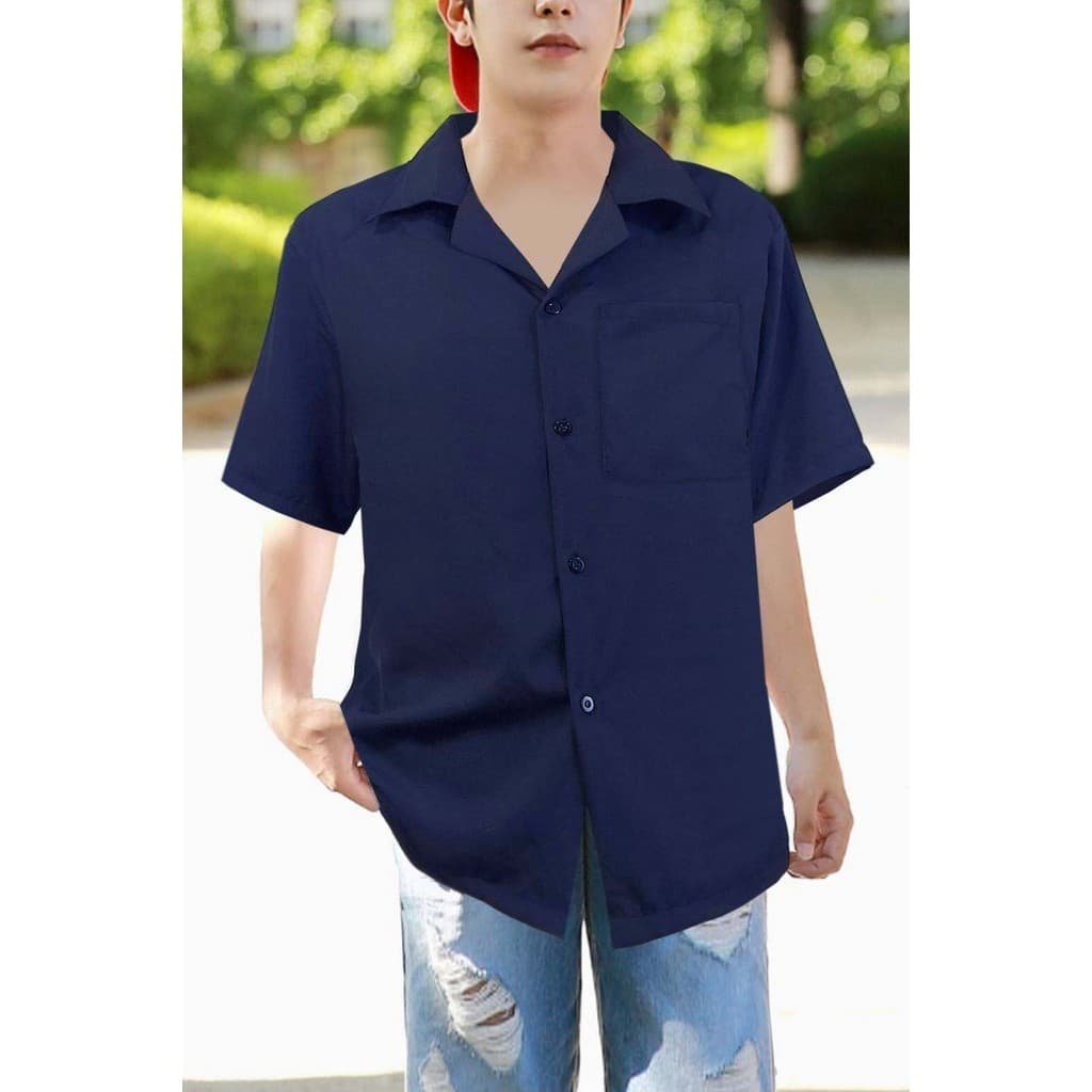 เสื้อเชิ้ต เสื้อฮาวายสไตล์เกาหลี Hawaii shirt ผ้าไหมอิตาลี พิมพ์ลาย เสื้อเชิ้ตแฟชั่นผู้ชาย เสื้อเชิ้ตแขนสั้น รูปที่ 3
