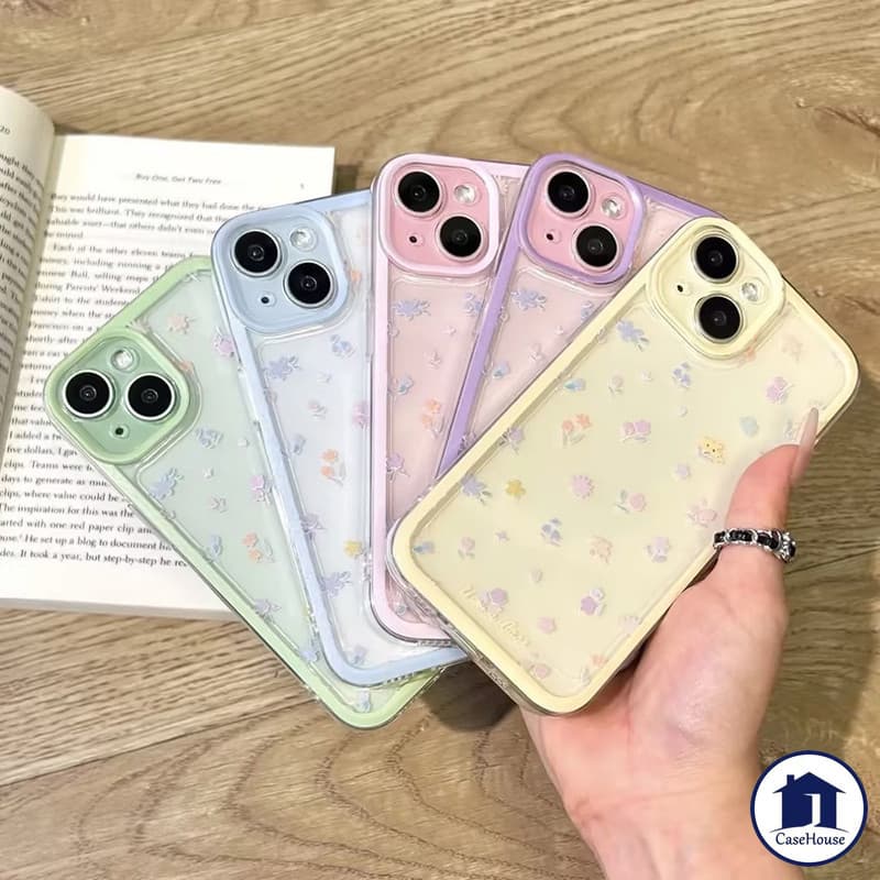 เคสนิ่มใสลายดอกไม้เรียบง่าย เข้ากันได้กับ OPPO A16 A6x A5 A3X A60 A54 A38 A18 A17 A5s A15 A12 A58 A7 A3s A5 A57 A78 A35 รูปที่ 5