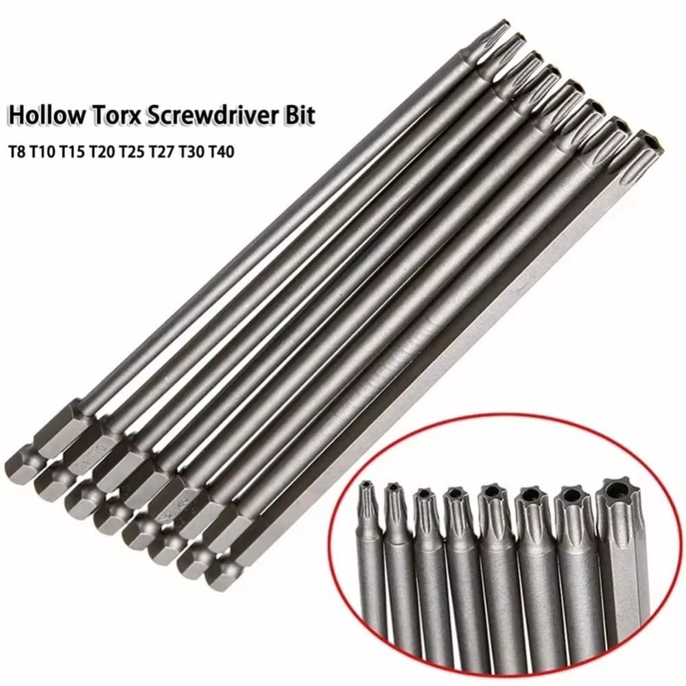BENJMOORE 8PCS Torx ไขควงชุด Bit, T8-T40 1/4 นิ้ว Hex Head Allen ประแจเจาะ Bits ชุด, อุปกรณ์ฮาร์ดแวร์ 100 มม.150 มม.200 มม.ซ็อกเก็ตไขควงบิต DIY โครงการ รูปที่ 8