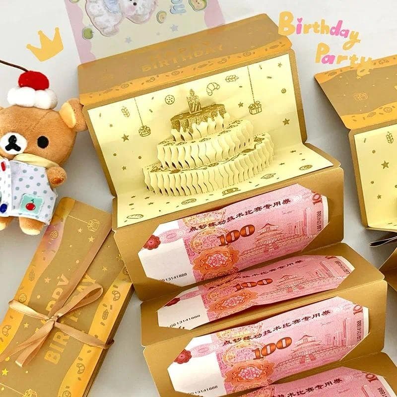 ซองจดหมายสีแดงวันเกิด การ์ดวันเกิด 3 มิติ ดนตรี+โคมไฟ กล่องของขวัญแปลกใจ ซองจดหมายสีแดง รูปที่ 5