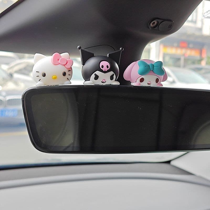 Hello Kitty Kuromi My Melody อุปกรณ์ตกแต่งรถยนต์อุปกรณ์แขวนกระจกมองหลัง รูปที่ 3