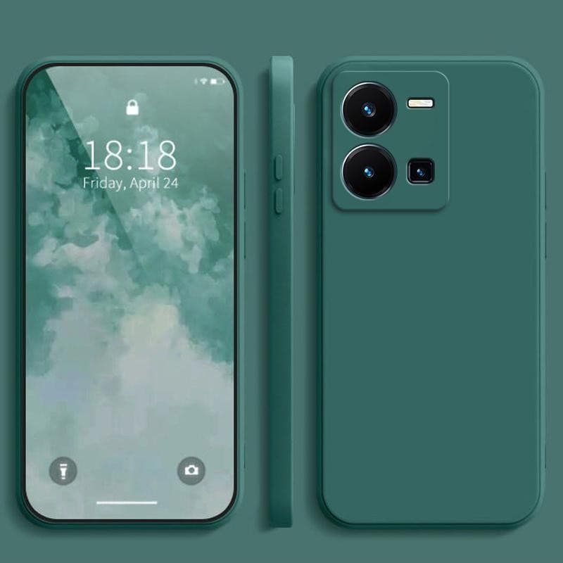 เคส Vivo Y35 สีทึบ Vivo Y35 เคสซิลิโคนป้องกันการตกสีธรรมดาเรียบง่าย YT รูปที่ 3