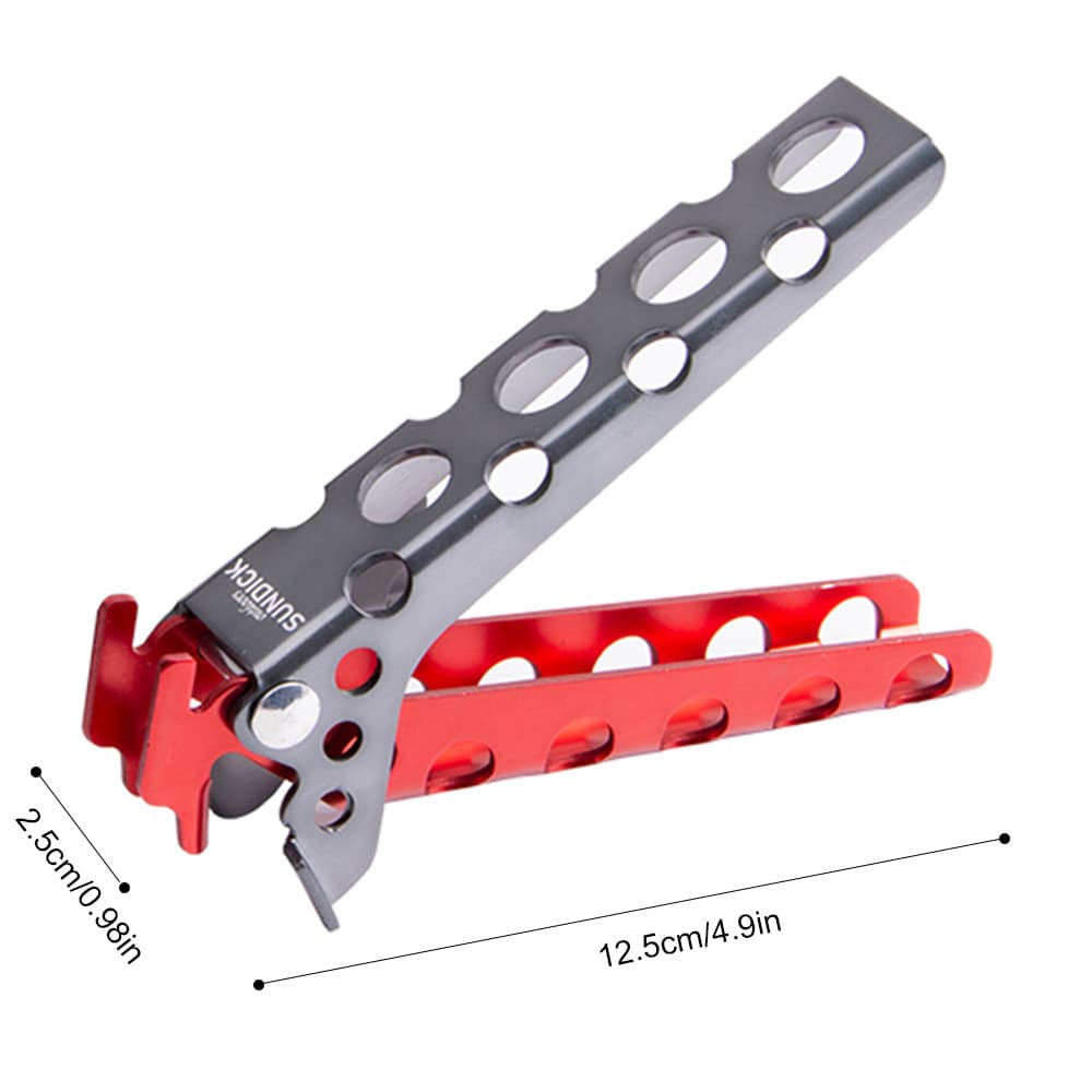 อลูมิเนียมหม้อ Clamp Pan Handler หม้อ Lifter ทําอาหาร Gripper Camping เครื่องครัวที่ใส่จาน รูปที่ 9