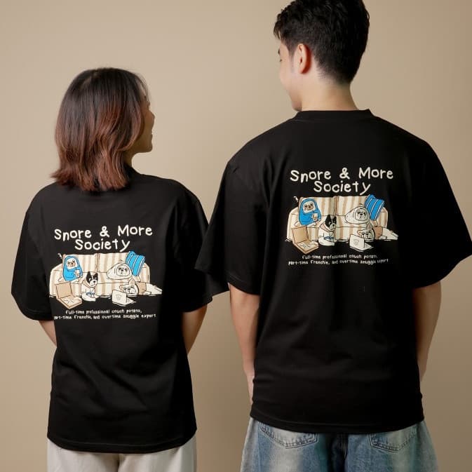 Strayandcool เสื้อยืดโอเวอร์ไซส์ "Snore Society" Oversized T-shirt รูปที่ 6