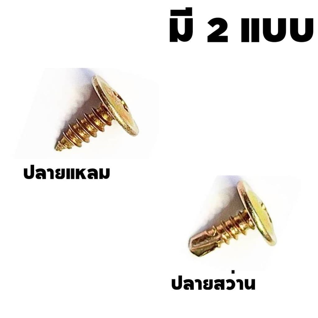 สกรูยิงโครงคร่าว ปลายแหลม/ปลายสว่าน สกรูยิงโครงผนังเบา สกรูแทนรีเวท รูปที่ 2