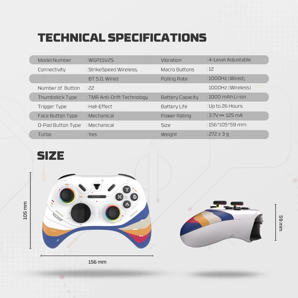 FANTECH จอยเกมมิ่งไร้สาย / bluetooth Wireless gaming controller รองรับ PC,PS, Android,IOS,รุ่น WGP15 รูปที่ 8