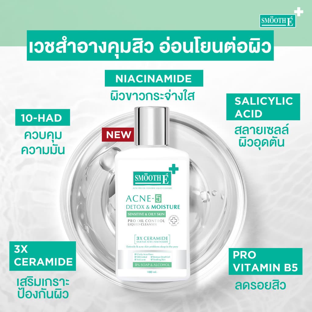 Smooth E 3 Steps Anti Acne Set ดูแลปัญหาสิว ครบจบ ใน 3 ขั้นตอน รูปที่ 5