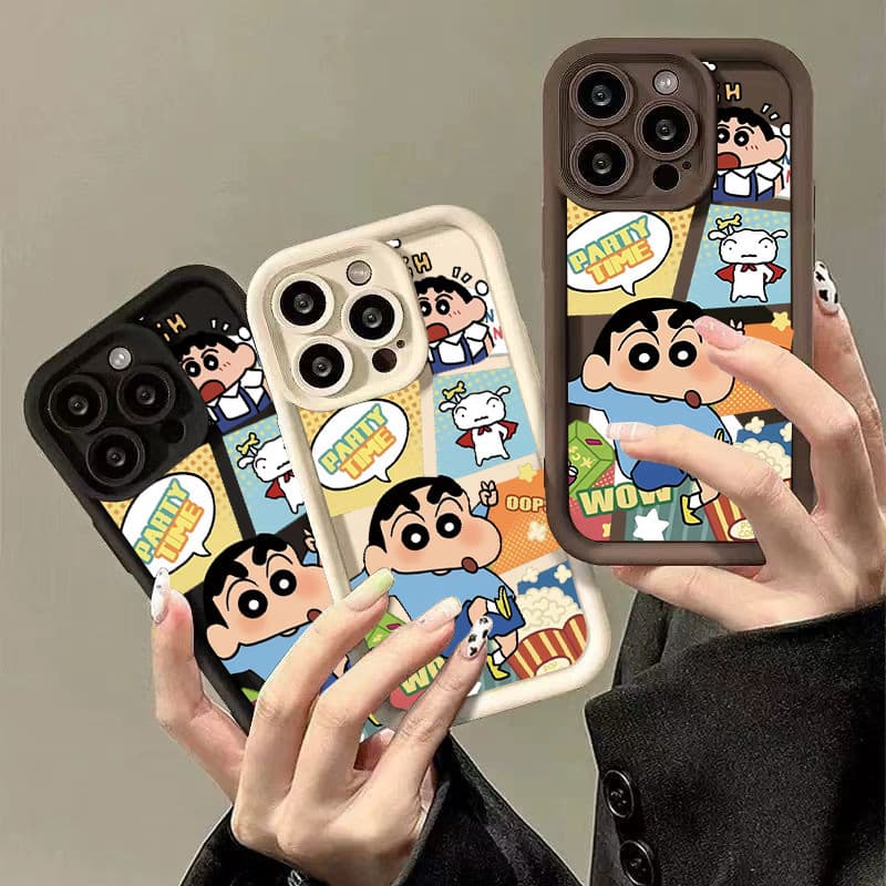กรณี shinchan คดีโอปโป Oppo A11 A15 A16 A17 A5 A7 A31 A33 A55 A77 A78 A38 A32 Reno5 F19 A54 ซอฟท์เคส เคสโทรศัพท์ รูปที่ 2