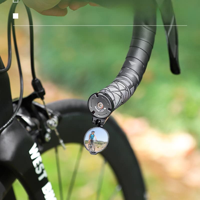 กระจกปลายแฮนด์ กระจกมองหลัง แบบนูน ความละเอียดสูง ปรับได้ 360° กันน้ำ กันฝุ่น มัลติฟังก์ชัน รูปที่ 9