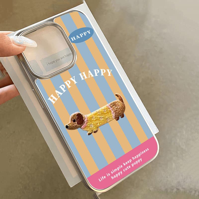 ความรู้สึกขั้นสูง จัดส่งจากประเทศไทย สุนัขตัวเล็กน่ารักสีขนมกวาดfor iPhone เคสไอโฟน 13 12 11 PRO MAX 16 15 14 X XS MAX X รูปที่ 9