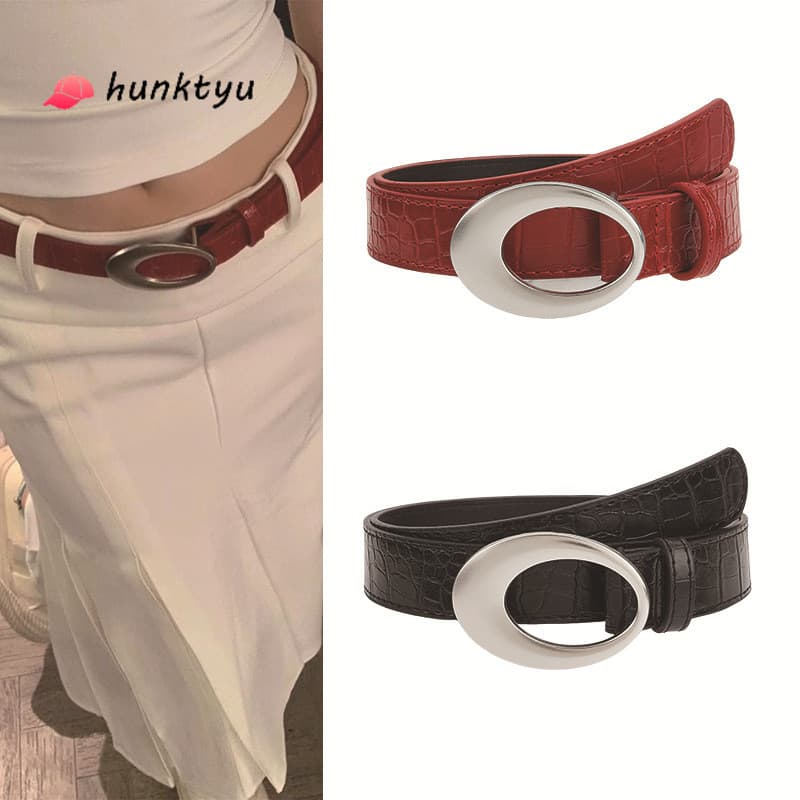 CODเข็มขัดผู้หญิง ฤดูร้อน สีดำ เรียบง่าย หัวเข็มขัด เข็มขัด ผู้หญิง ลำลอง นักเรียน อเนกประสงค์ ทันสมัย.hunktyu รูปที่ 1