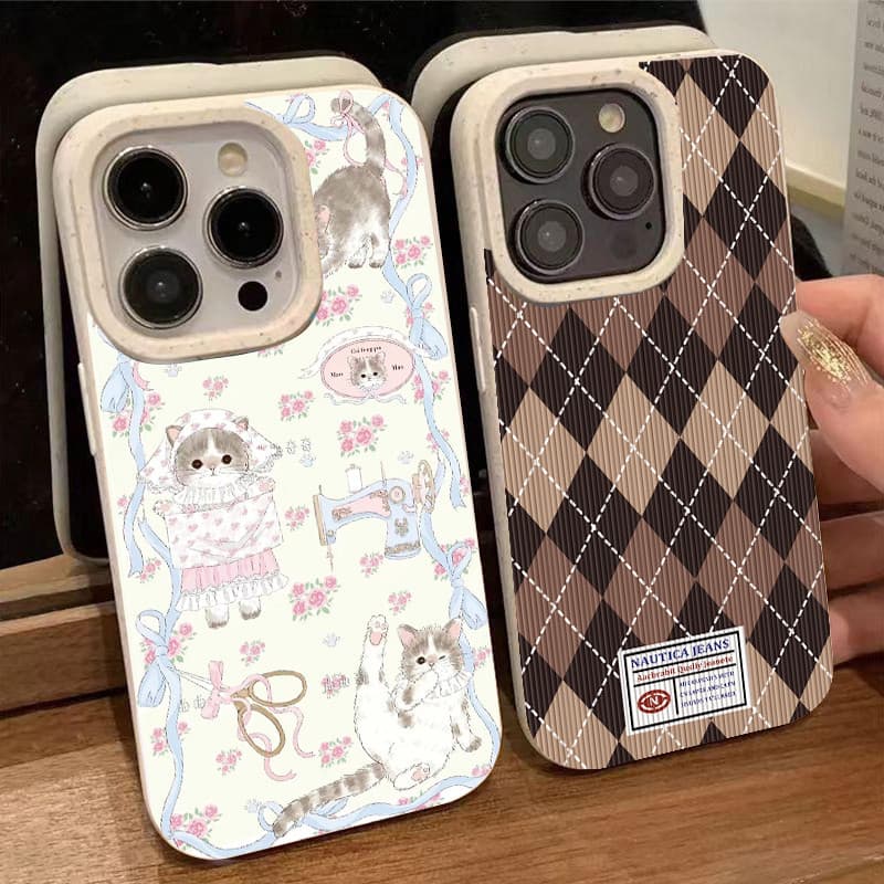 Vintage Case เคส Oppo A38 A54 A18 A15 A7 A17K A53 A33 A16K A35 A57 A77 A3s A12e A9 A58 Reno10 คดีโอปโป รูปที่ 4
