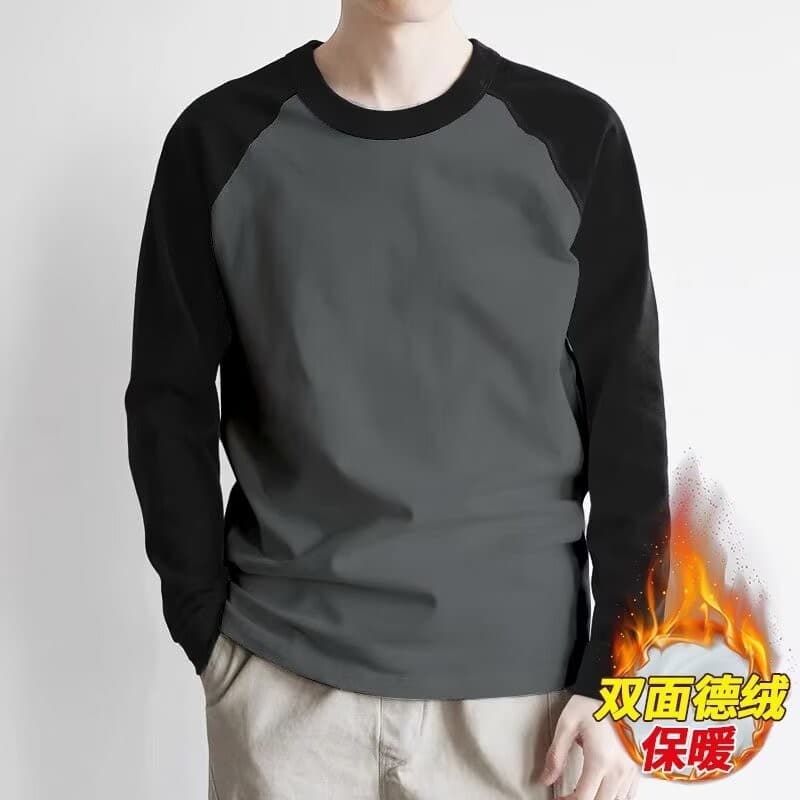 MANSTR ฤดูหนาวใหม่ผู้ชายหนาบวกกํามะหยี่เสื้อกล้ามพื้นฐานคมชัด แร็กแลน แขนความร้อนชุดชั้นในแขนยาวเสื้อยืดขนาดบวก3เอ็กแอล 4เอ็กแอล 5เอ็กแอล รูปที่ 8