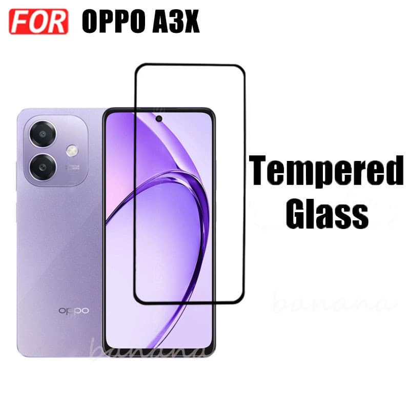 3 IN 1 OPPO A3x ฟิล์มกระจกนิรภัยสําหรับ OPPO A3 Pro 5G A60 4G คลุมทั้งหมดป้องกันหน้าจอกระจก + ฟิล์มเลนส์กล้อง + ฟิล์มด้านหลัง รูปที่ 2