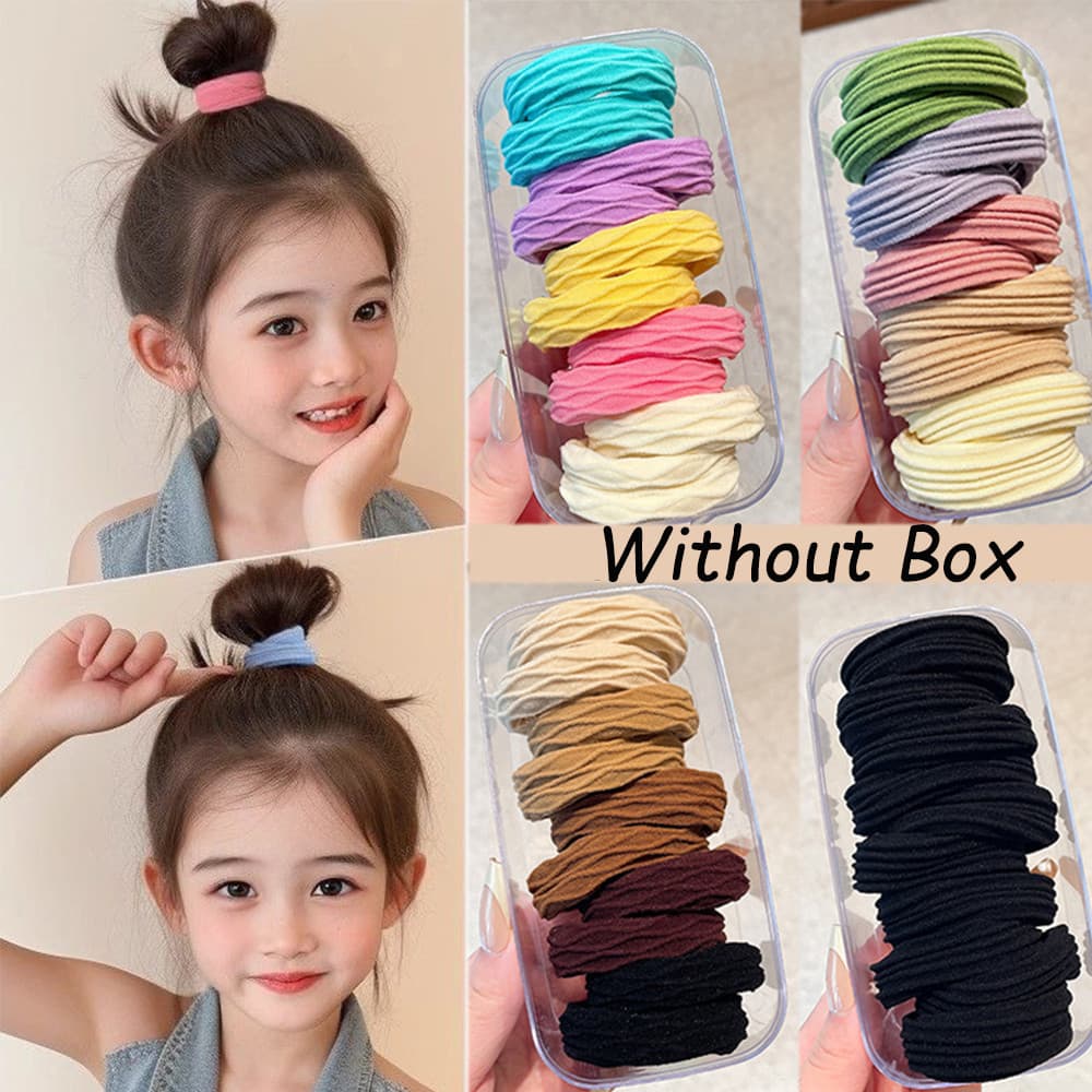 ยางรัดผมสีสันสดใส 10 ชิ้น ยืดหยุ่นสูง ไม่เจ็บผม สําหรับเด็กผู้หญิง ยางรัดผมหางม้า รูปที่ 1