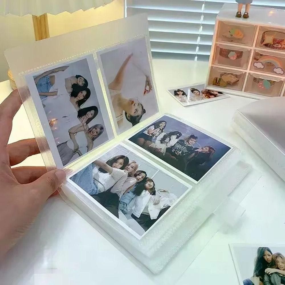 CAJA1 อัลบั้มรูป 1 ชิ้น, ที่ใส่การ์ดรูปภาพหนังสือ PVC, 3/4/5/6/7 นิ้วโปร่งใส 80/160 สล็อต Photocard Holder Idol Star รูปที่ 8