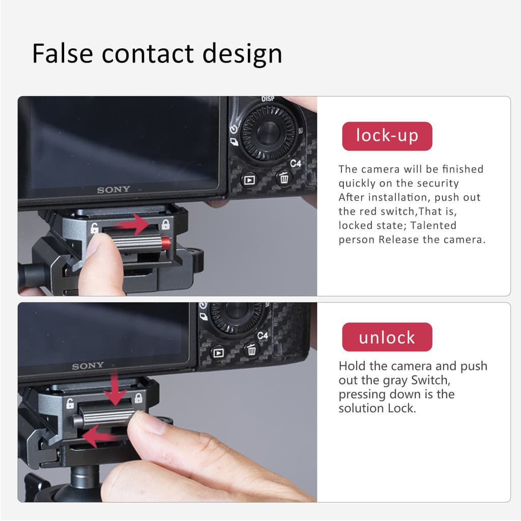 Leaplight All-Metal Arca Quick Release Kit กล้อง Quick Mount สําหรับ Dji Zhiyun Stabilizer ขาตั้งกล้องสไลด์ Rail Quick Mount ฐานหัวเข็มขัด รูปที่ 8