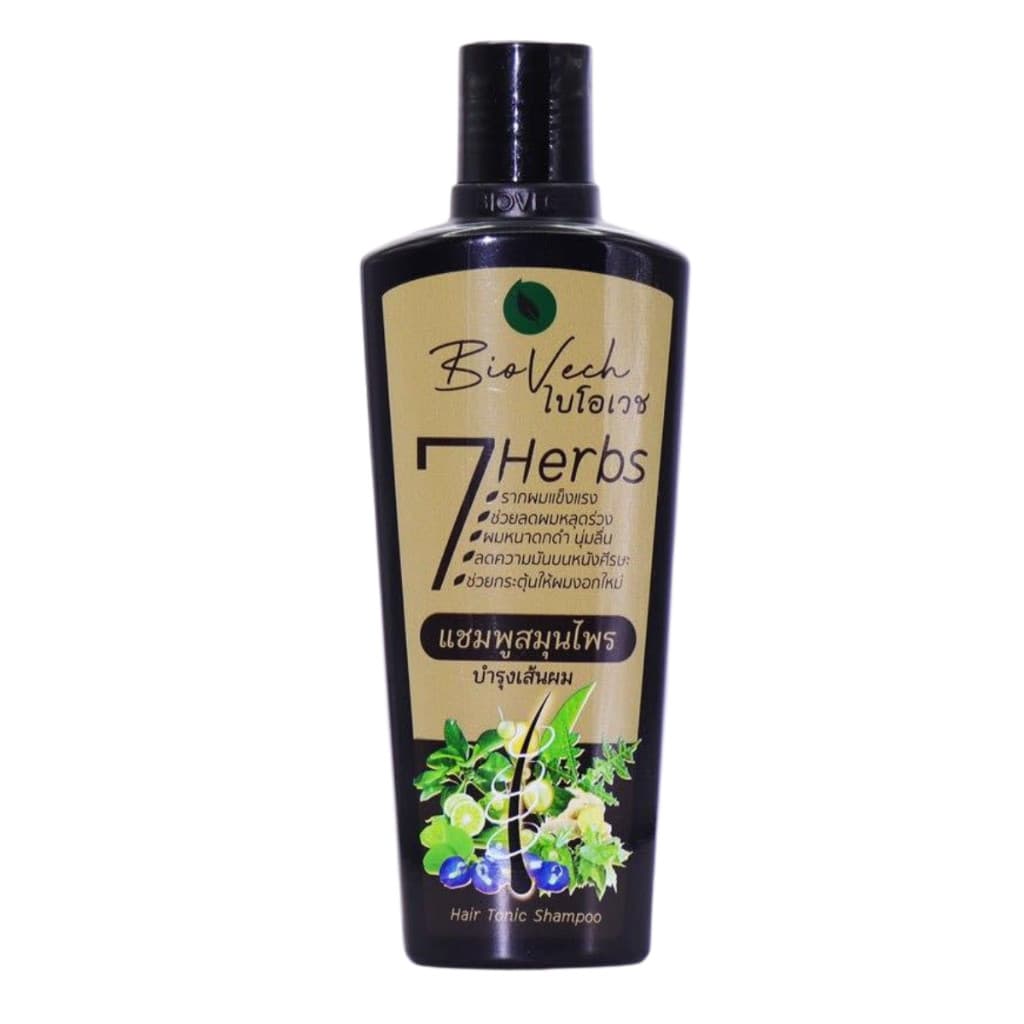 ไบโอเวช แชมพู /ครีมนวด เร่งผมยาว ป้องกันผมร่วง ผมเสีย สมุนไพรแท้100% 225ml. รูปที่ 7