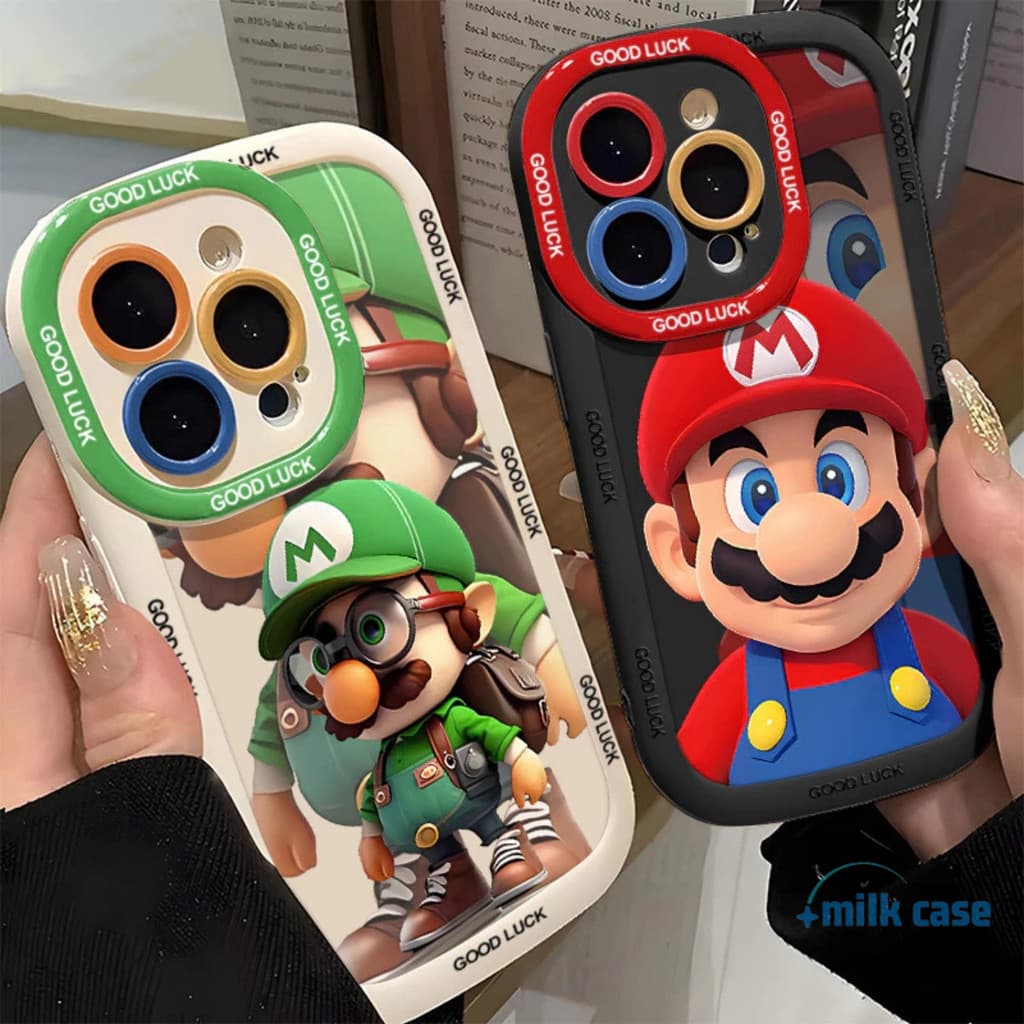 เคสไอโฟน ซูเปอร์มาริโอ สำหรับ IPhone 11 15 16 13 12 14 Pro Max XR X XS 7 8 15 Plus เคส IPhone เคสไอโฟน 13 11 16 15 P832 รูปที่ 1