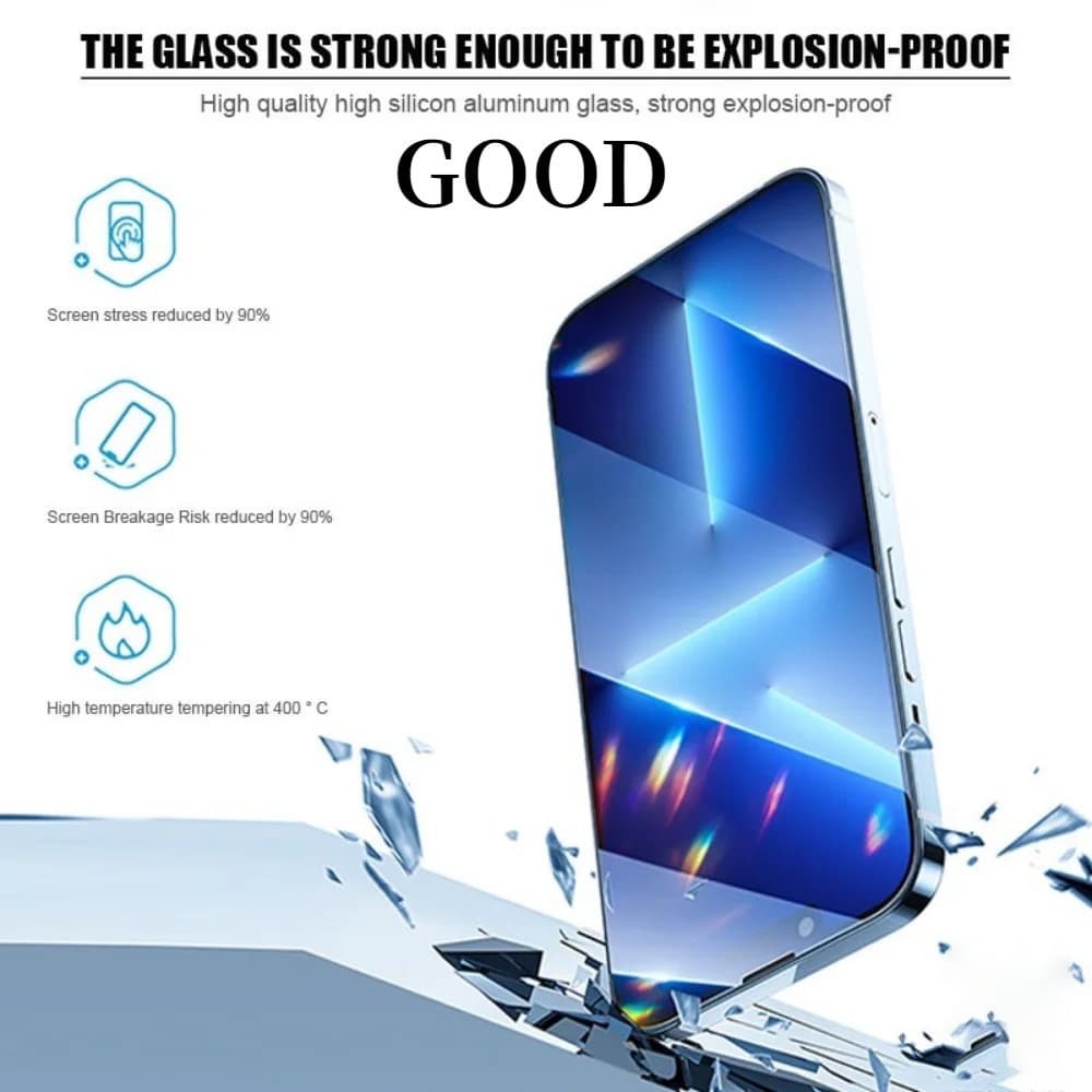Poppa กระจกกันรอยหน้าจอแบบเต็ม 9D สำหรับ iPhone 17 15 12 14 11 13 Pro Max 7Plus XR 14 15 7 6s 8 Plus X XS MAX SE #9D รูปที่ 4