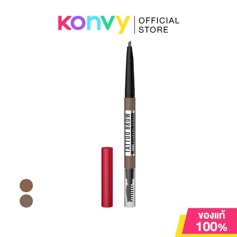 Maybelline New York Tattoo Brow Up To 36h Pigment Brow Pencil 0.25g เมย์เบลลีน นิวยอร์ก ดินสอเขียนคิ้ว. รูปที่ 1