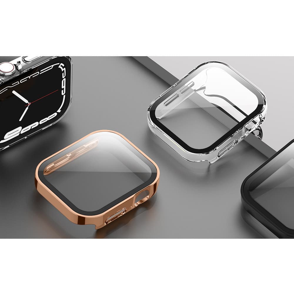 กระจกนิรภัย PC ป้องกันหน้าจอสําหรับ Apple Watch Ultra 3 2 49 มม.IWatch กรณี 46 มม.40 41 44 45 38 มม.Series 11 10 9 8 7 6 5 4 SE 3 2 1 กรณีสมาร์ทนาฬิกา I8 Pro Max 8 MAX 9 PRO รูปที่ 3