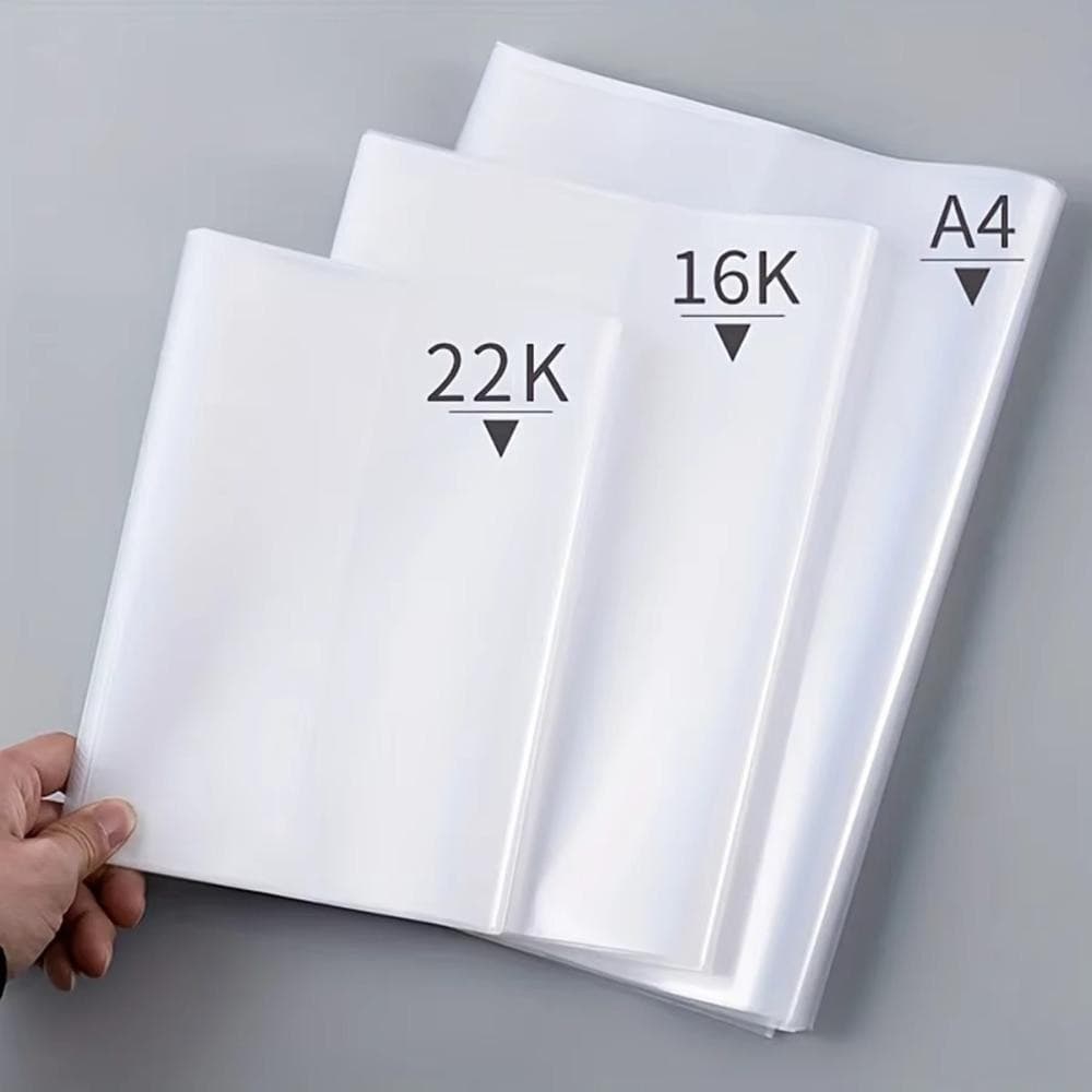 EXCE 10 ชิ้นปกหนังสือพลาสติก, กันน้ําปิดกาวในตัวโปร่งใสปกหนังสือ, A4/16K/A5 หนังสือทนต่อการสึกหรอฝาครอบป้องกัน PVC รูปที่ 9