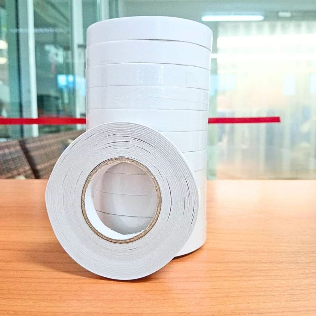 เทปกาว 2 หน้าแบบบาง กระดาษกาวสองหน้า บางพิเศษ เหนียว สำหรับงาน DIY กว้าง 12mm ยาว 20m รูปที่ 7