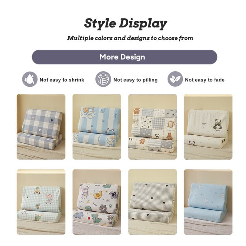 1ชิ้น ปลอกหมอนยางพารา latex pillowcase ผ้าฝ้ายแท้ Kitty Pooh Strawberry Bear คิตตี้ หมีแพนด้า การ์ตูน 30*50ซม. 40*60ซม. รูปที่ 3