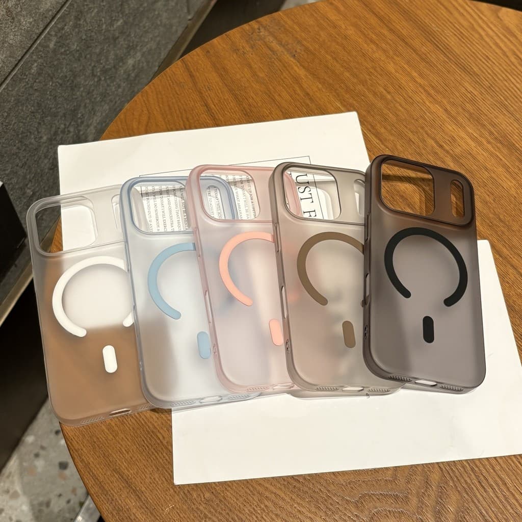ใหม่ 17 AG Frostedเคสโทรศัพท์แม่เหล็กสําหรับIPhone 17 Pro Max 13 14 15 16 Pro Max 17 Airโปร่งแสงปลอกUltra Thin Cover รูปที่ 2