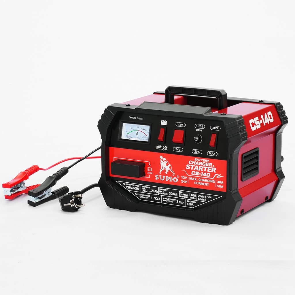 เครื่องชาร์จแบตเตอรี่ 12V และ 24V ชาร์จ-สตาร์ท 300 แอมป์/ชั่วโมง ระบบป้องกัน 2 ขั้นตอน SUMO รูปที่ 3