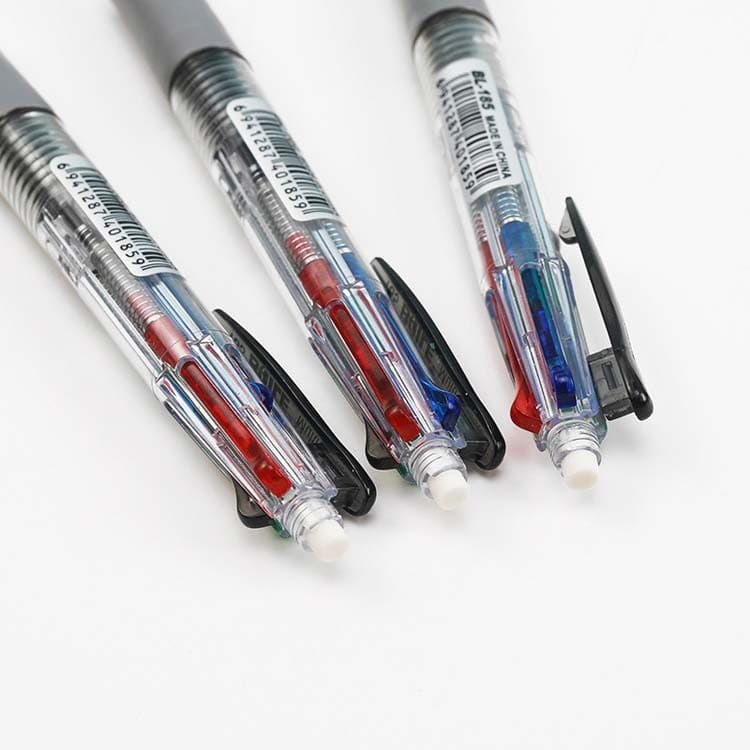 ปากกาลูกลื่นหลากสี 5in1 Push Type Mechanical Pencil ปากกามัลติฟังก์ชั่นแกนเปลี่ยนได้ ปากกาลูกลื่น 4 สี + ดินสอ รูปที่ 4
